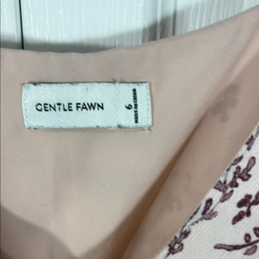 Gentle Fawn floral Slip Midi Dress Beige Pink Minimalist Boho Cami Dress - Picture 3 of 8